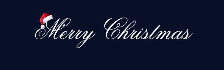 圣诞节快乐白色英文字体