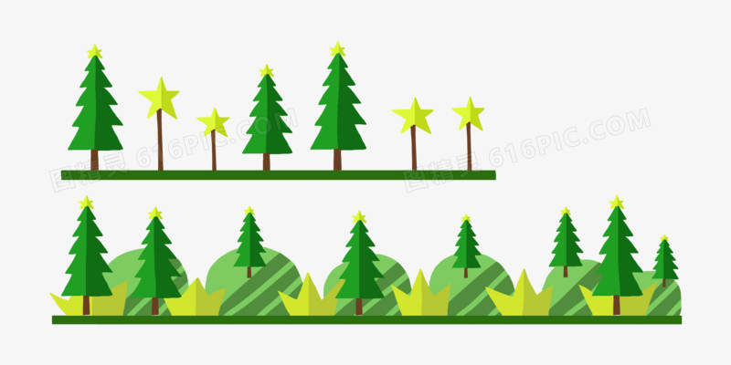 关键词:绿色景观底边装饰绿化植物下划线边线卡通免抠元素图精灵为您