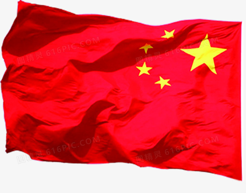 飘扬鲜艳的五星红旗