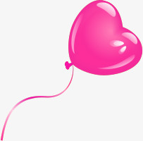 粉色卡通可爱气球爱心造型