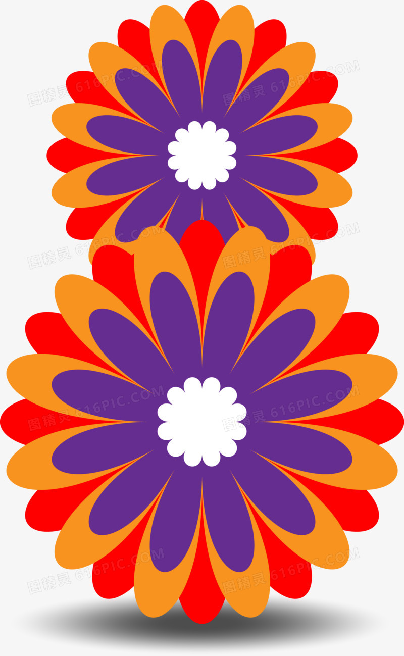 妇女节鲜花组成8字矢量图