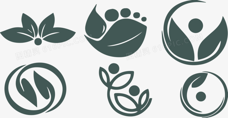 一组环保logo