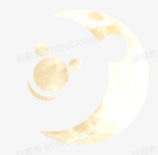 中秋节黄色月亮星球