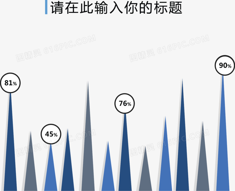 蓝色三角面积图.