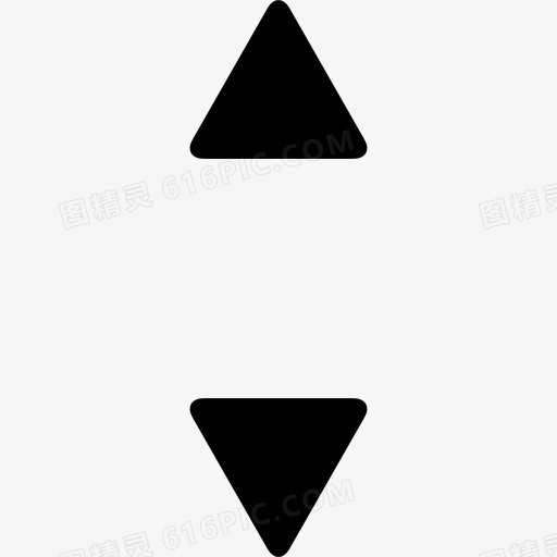 向上和向下的小三角箭头图标