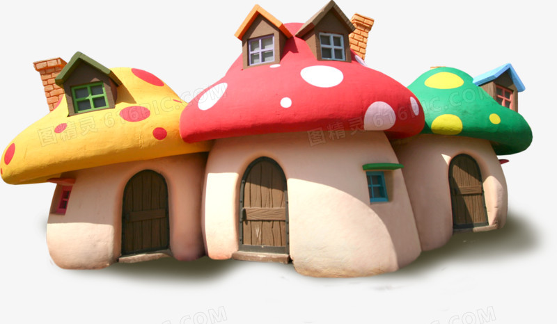 童话世界 蘑菇房子 梦幻 儿童