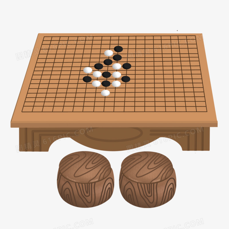 卡通手绘围棋棋盘免抠元素图片免费下载_png素材_编号