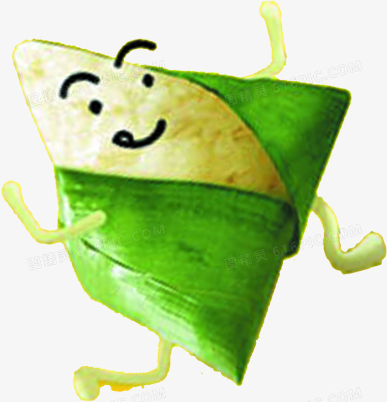 端午节绿色粽子卡通粽子