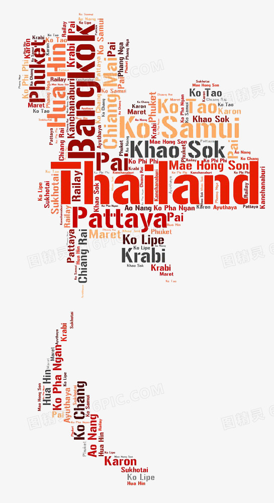 字母组成的泰国高清免扣素材