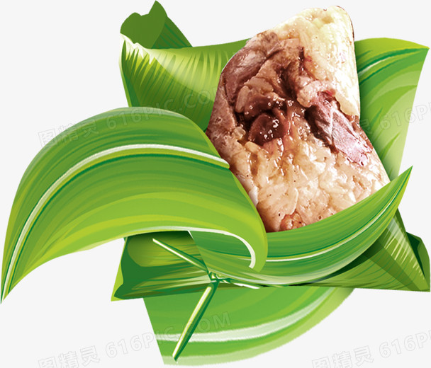 绿色粽子端午节粽叶图片