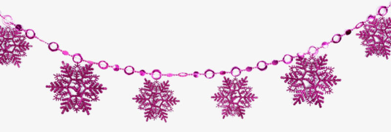雪花片挂串圣诞节装饰素材