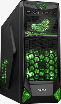 绿色电脑主机七夕情人节