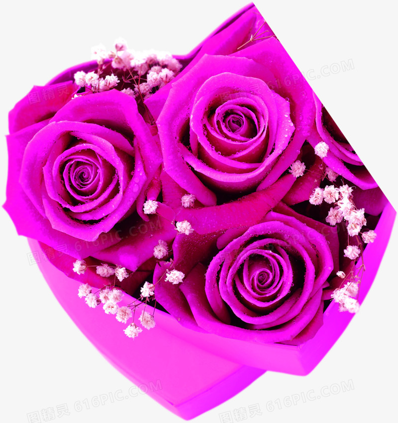紫色绚丽玫瑰海报背景七夕情人节