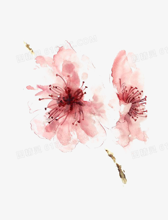 水墨花朵