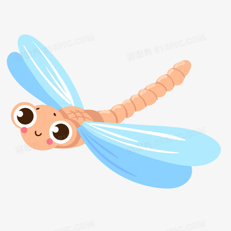 卡通手绘蜻蜓昆虫元素