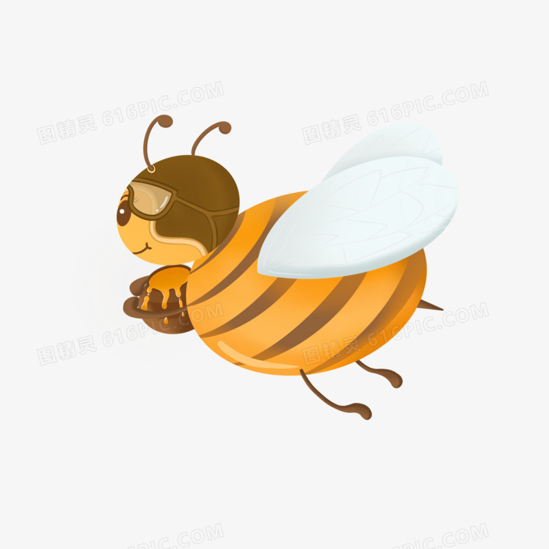 手绘卡通小蜜蜂免抠元素