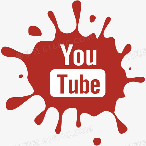 社会媒体污点集youtube创造性的污点图标设置