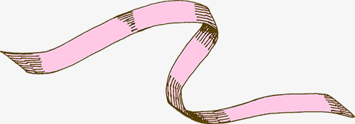 粉红彩绘丝带装饰
