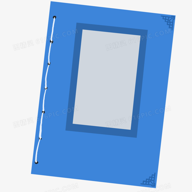 蓝色相册相框免抠元素
