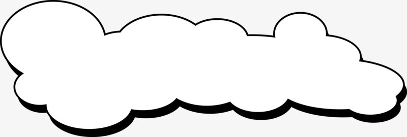 手绘对话框界面 云朵对话框