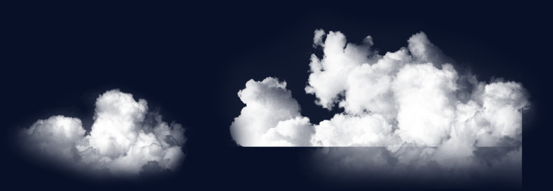 白色云朵云团装饰图片