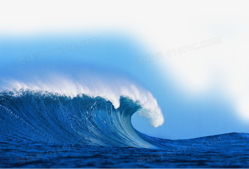 蓝色海浪矢量元素