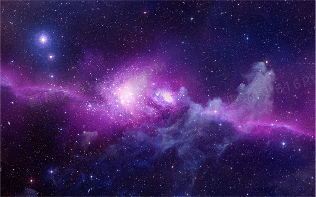 紫色星光星空海报背景七夕情人节