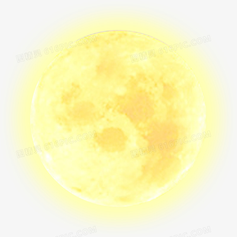 中秋节黄色月亮图片