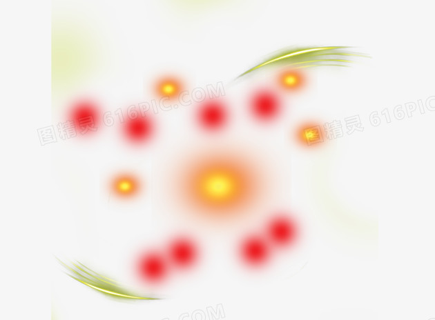 红色光点免抠素材