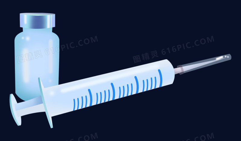 卡通手绘针筒安瓿瓶免抠元素