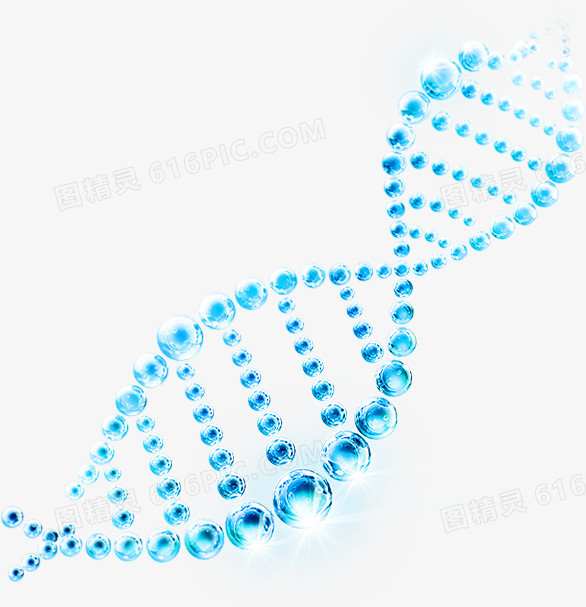 蓝色清新DNA装饰图案