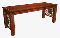 中国风棕色木桌子