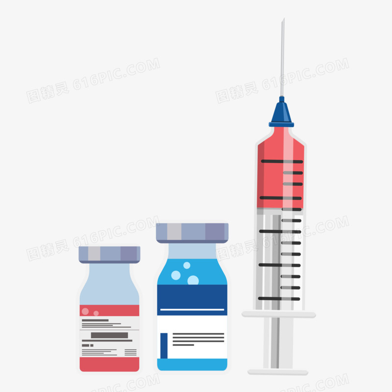 卡通手绘疫苗抗体元素