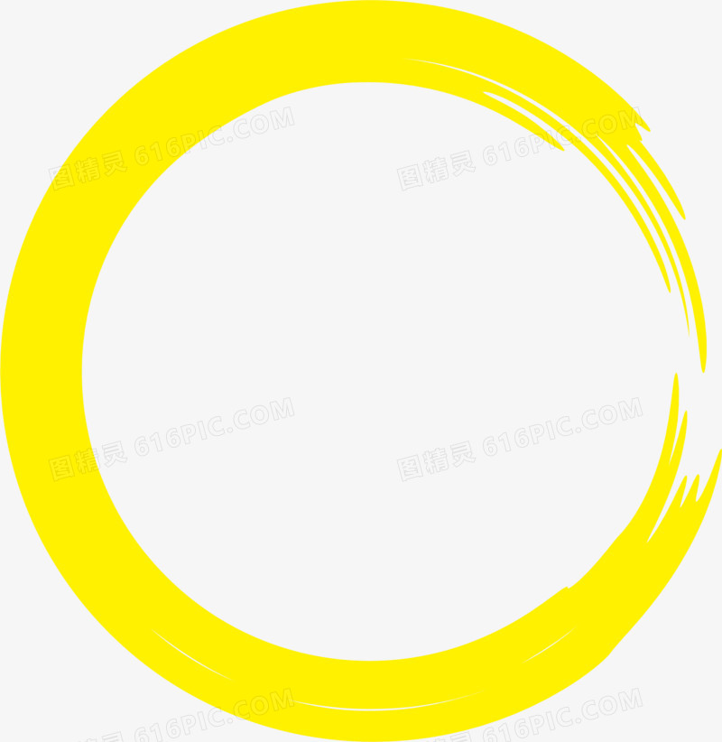 黄色圆圈矢量虚线圆素材