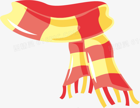 黄红两色围巾