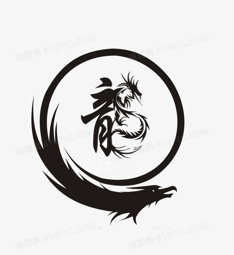 龙形logo