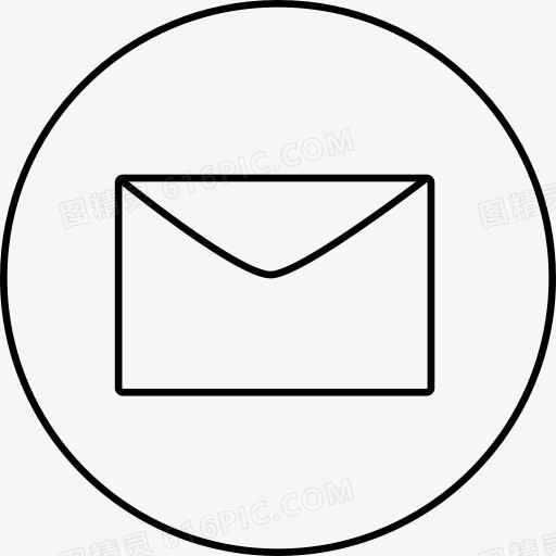 聊天评论通信电子邮件信封信邮件消息发送演讲谈圆黑图标