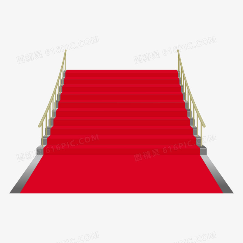 矢量红色的地毯台阶