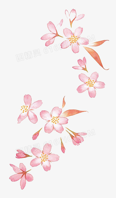 手绘桃花