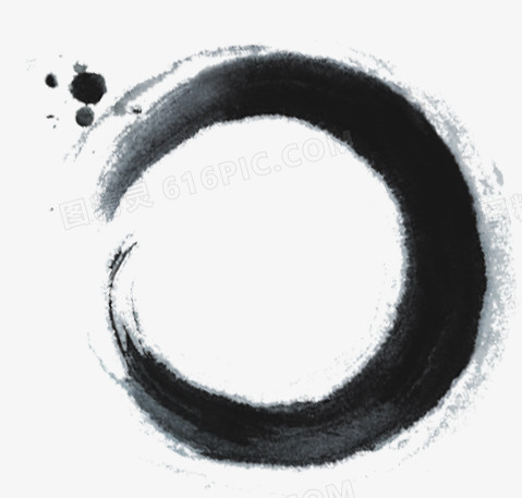 中国风黑色墨迹圈圈