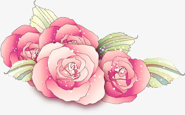 教师节水彩粉色花朵海报