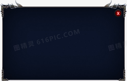 黑色边框公告游戏装饰
