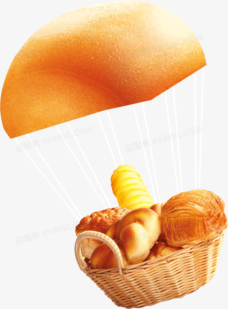 竹篮里的面包