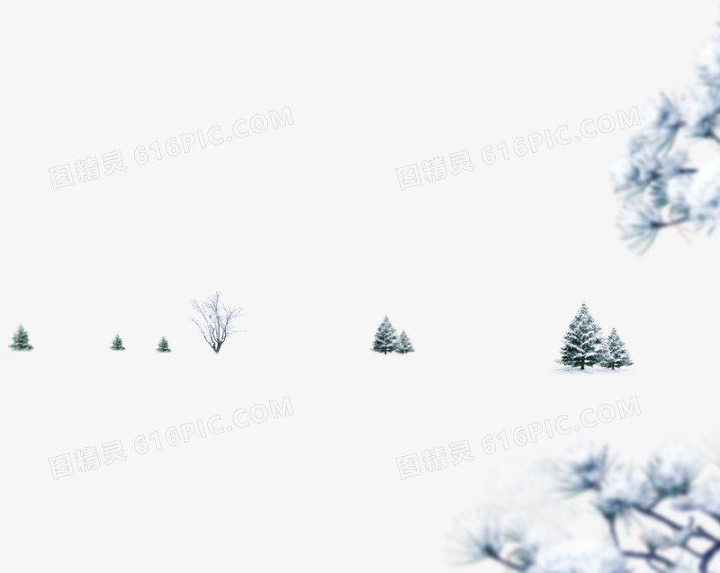 高清摄影冬天下雪场景