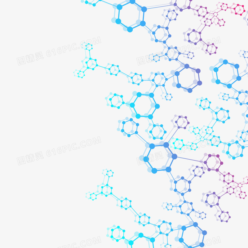 彩色分子结构背景