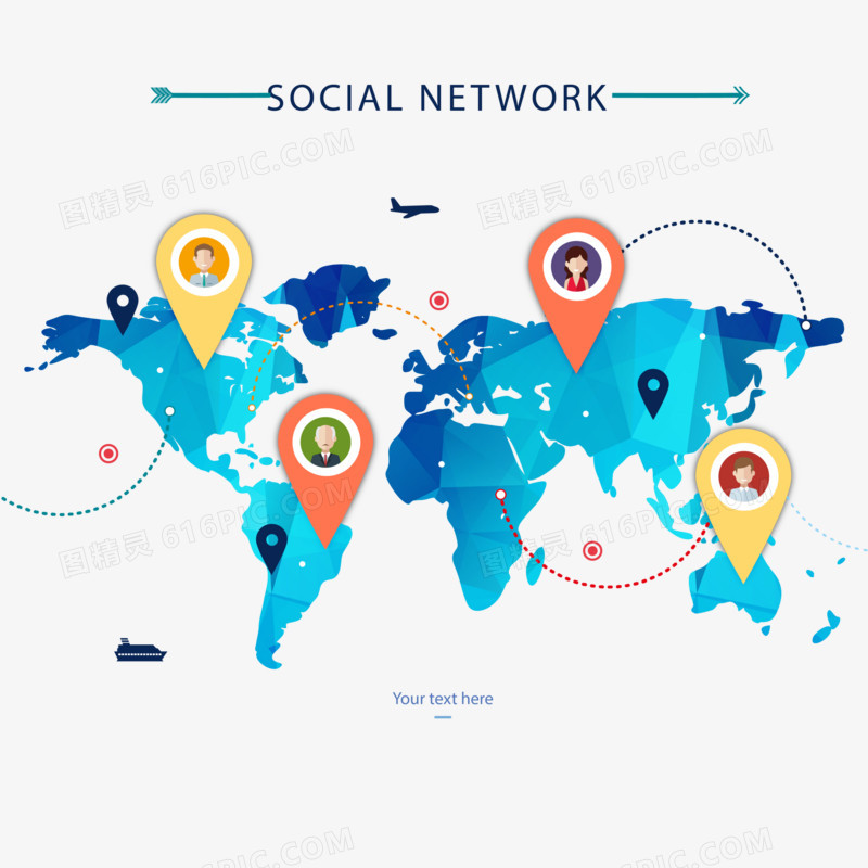 矢量社交网络地图信息表