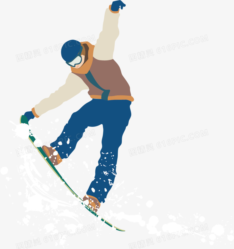 滑雪玩耍冬季旅游素材