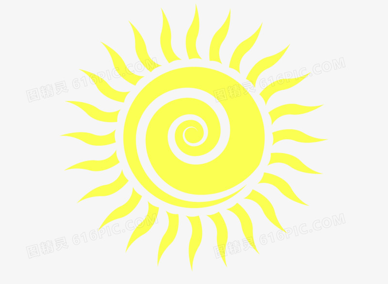 手绘矢量图太阳