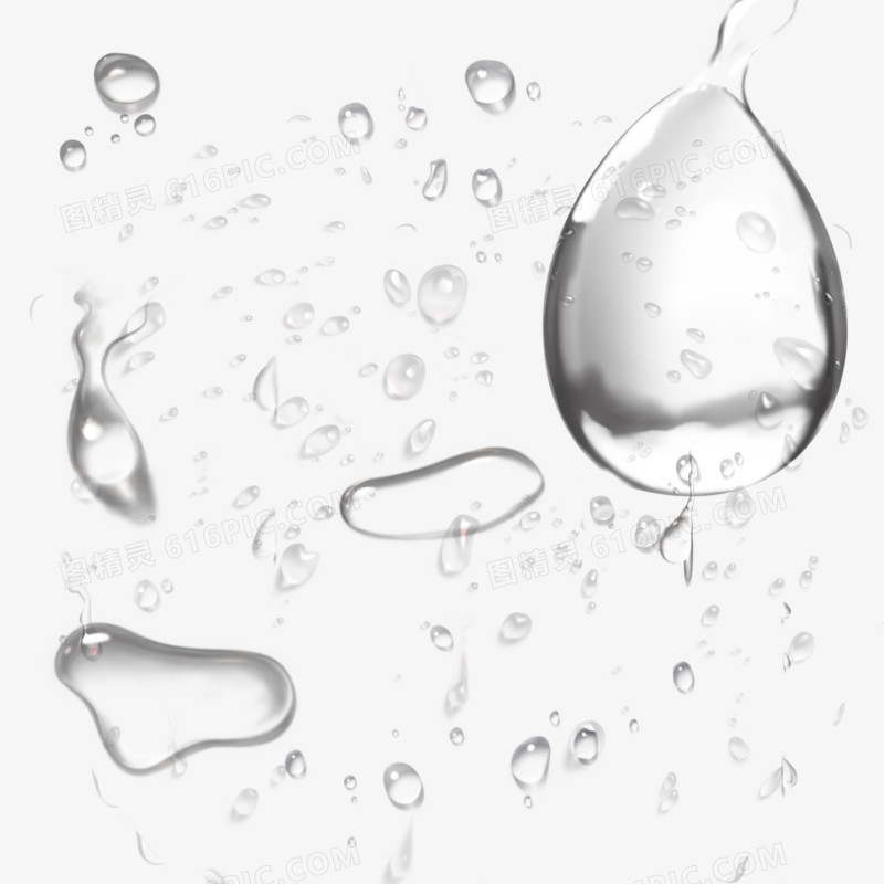 雨滴水滴透明水珠