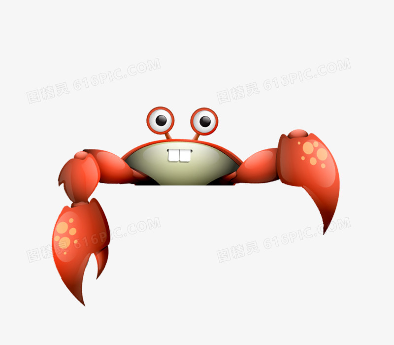 一只卡通螃蟹